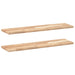 Rafturi suspendate 2 buc. 80x20x2 cm lemn masiv acacia netratat - WALTI WALTI