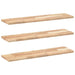 Rafturi suspendate 3 buc. 80x20x2 cm lemn masiv acacia netratat - WALTI WALTI