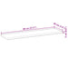 Rafturi suspendate 3 buc. 80x20x2 cm lemn masiv acacia netratat - WALTI WALTI