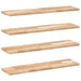 Rafturi suspendate 4 buc. 80x20x2 cm lemn masiv acacia netratat - WALTI WALTI
