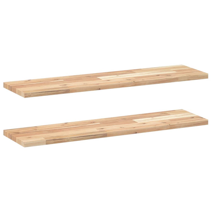 Rafturi plutitoare 2 buc. 100x20x2cm lemn masiv acacia netratat - WALTI WALTI