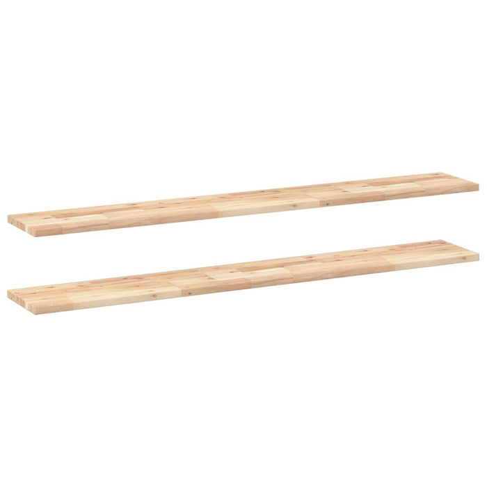 Rafturi plutitoare 2 buc. 120x20x2cm lemn masiv acacia netratat - WALTI WALTI