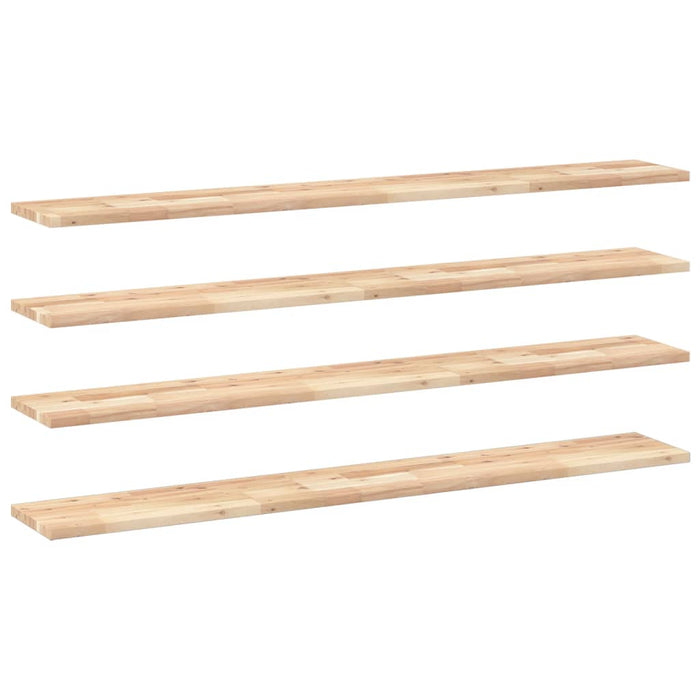 Rafturi plutitoare 4 buc. 120x20x2cm lemn masiv acacia netratat - WALTI WALTI
