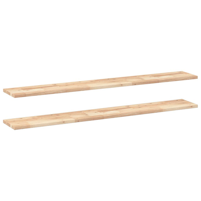 Rafturi suspendate 2 buc. 160x20x2cm lemn masiv acacia netratat - WALTI WALTI
