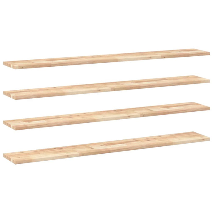 Rafturi suspendate 4 buc. 160x20x2cm lemn masiv acacia netratat - WALTI WALTI