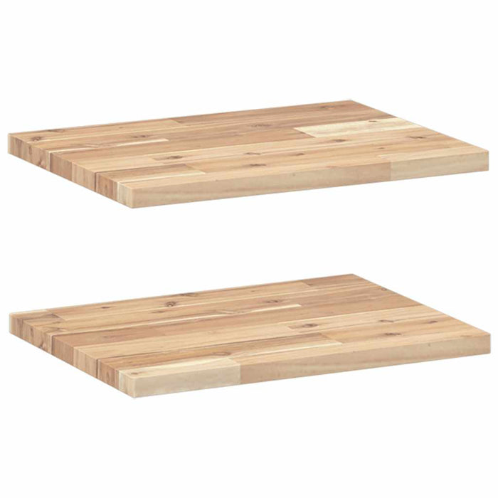 Rafturi plutitoare 2 buc. 40x30x2 cm lemn masiv acacia netratat - WALTI WALTI