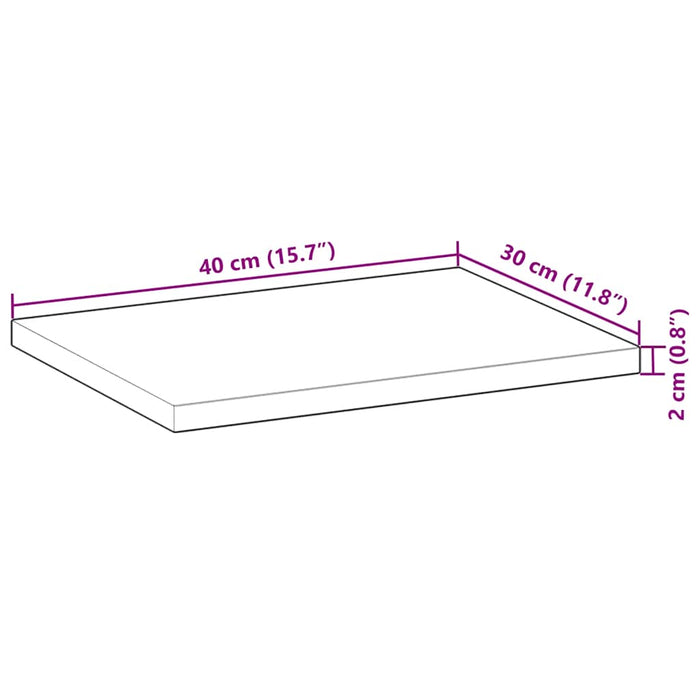 Rafturi plutitoare 2 buc. 40x30x2 cm lemn masiv acacia netratat - WALTI WALTI