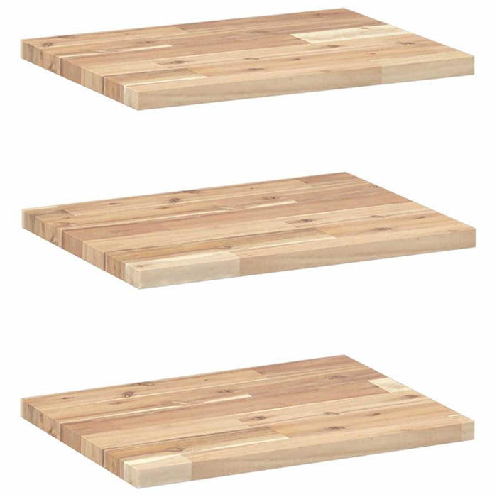Rafturi plutitoare 3 buc. 40x30x2 cm lemn masiv acacia netratat - WALTI WALTI