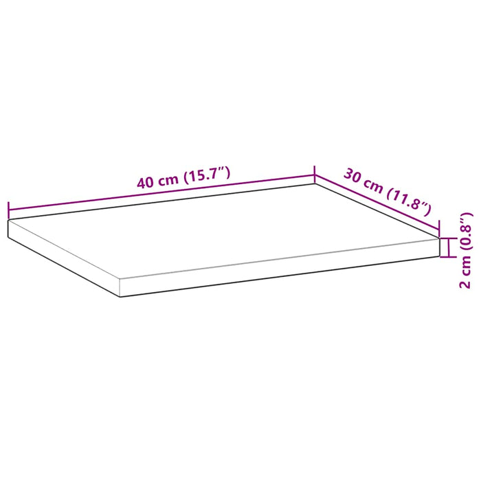 Rafturi plutitoare 3 buc. 40x30x2 cm lemn masiv acacia netratat - WALTI WALTI