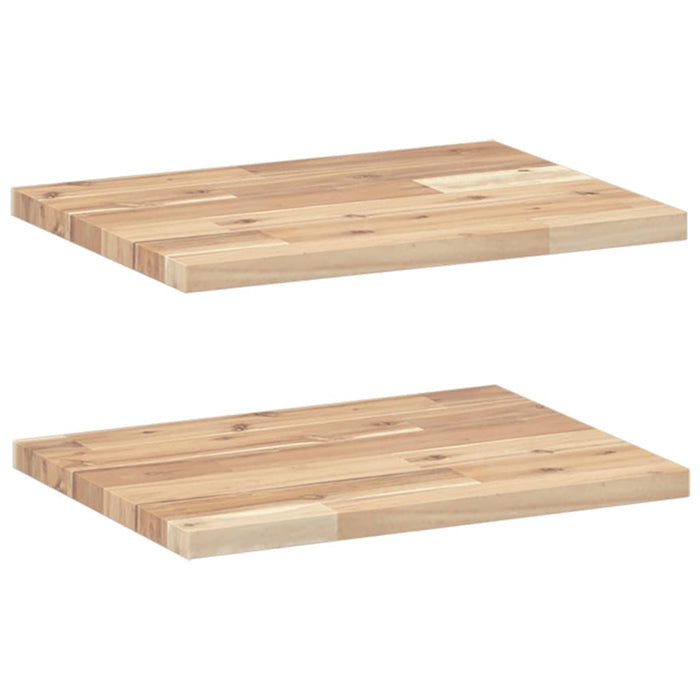 Rafturi suspendate 2 buc. 60x30x2 cm lemn masiv acacia netratat - WALTI WALTI