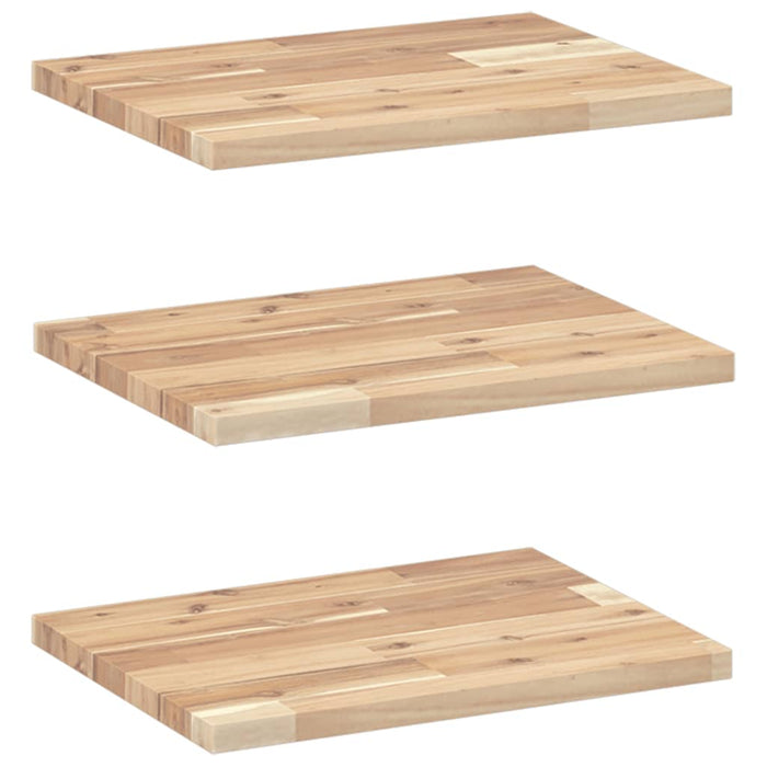 Rafturi suspendate 3 buc. 60x30x2 cm lemn masiv acacia netratat WALTI
