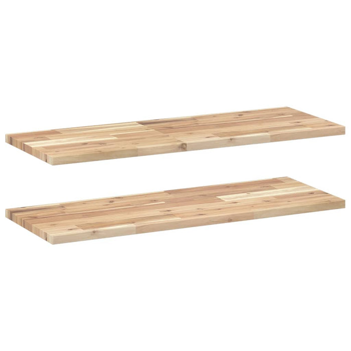 Rafturi plutitoare 2 buc. 100x30x2cm lemn masiv acacia netratat - WALTI WALTI