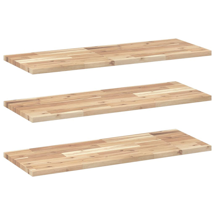 Rafturi plutitoare 3 buc. 100x30x2cm lemn masiv acacia netratat - WALTI WALTI