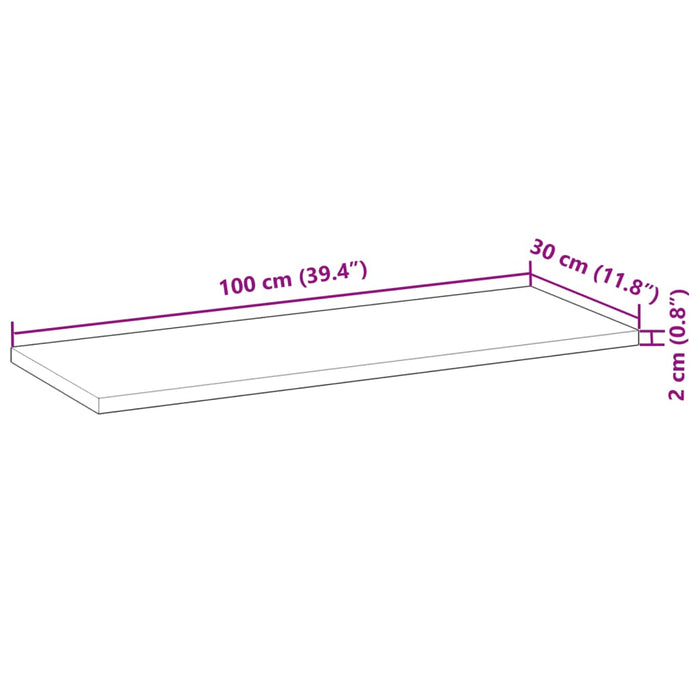 Rafturi plutitoare 4 buc. 100x30x2cm lemn masiv acacia netratat - WALTI WALTI