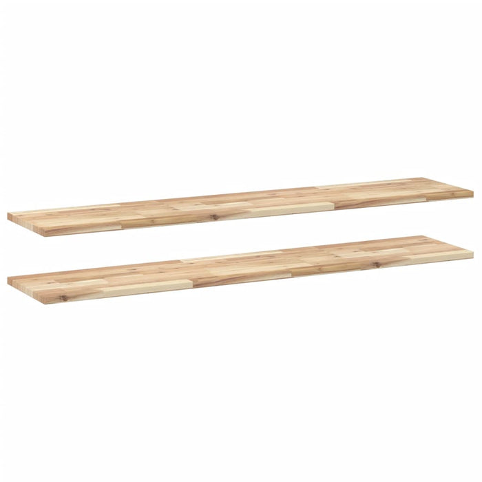 Rafturi suspendate 2 buc. 160x30x2cm lemn masiv acacia netratat WALTI