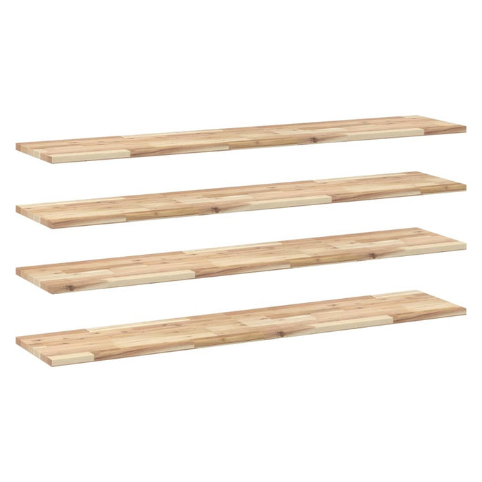 Rafturi suspendate 4 buc. 160x30x2cm lemn masiv acacia netratat WALTI