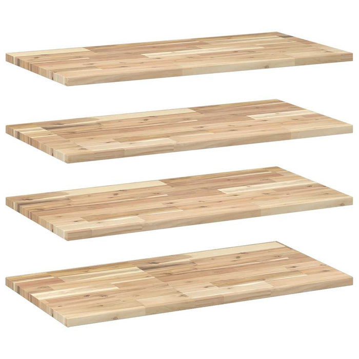 Rafturi suspendate 4 buc. 60x40x2 cm lemn masiv acacia netratat - WALTI WALTI