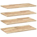 Rafturi suspendate 4 buc. 60x40x2 cm lemn masiv acacia netratat - WALTI WALTI