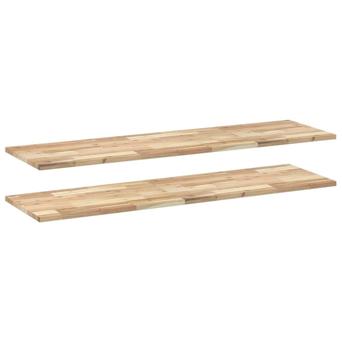 Rafturi suspendate 2 buc. 120x40x2cm lemn masiv acacia netratat WALTI