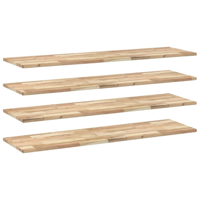 Rafturi plutitoare 4 buc. 120x40x2cm lemn masiv acacia netratat WALTI