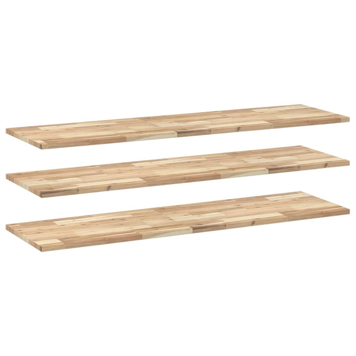 Rafturi plutitoare 3 buc. 140x40x2cm lemn masiv acacia netratat - WALTI WALTI