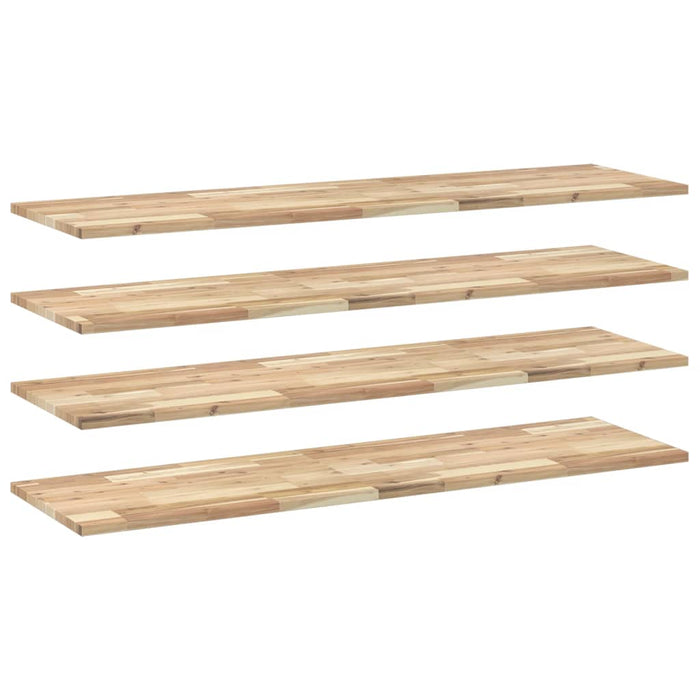 Rafturi plutitoare 4 buc. 140x40x2cm lemn masiv acacia netratat WALTI