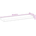 Rafturi suspendate 2 buc. 80x20x4 cm lemn masiv acacia netratat - WALTI WALTI