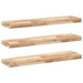 Rafturi suspendate 3 buc. 80x20x4 cm lemn masiv acacia netratat - WALTI WALTI