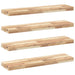 Rafturi suspendate 4 buc. 80x20x4 cm lemn masiv acacia netratat - WALTI WALTI