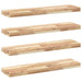 Rafturi plutitoare 4 buc. 100x20x4cm lemn masiv acacia netratat - WALTI WALTI