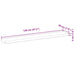 Rafturi plutitoare 2 buc. 120x20x4cm lemn masiv acacia netratat - WALTI WALTI