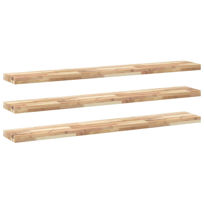 Rafturi plutitoare 3 buc. 140x20x4cm lemn masiv acacia netratat - WALTI WALTI