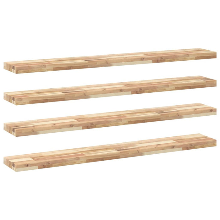 Rafturi suspendate 4 buc. 160x20x4cm lemn masiv acacia netratat WALTI