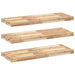 Rafturi suspendate 3 buc. 80x30x4 cm lemn masiv acacia netratat - WALTI WALTI