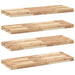 Rafturi suspendate 4 buc. 80x30x4 cm lemn masiv acacia netratat - WALTI WALTI