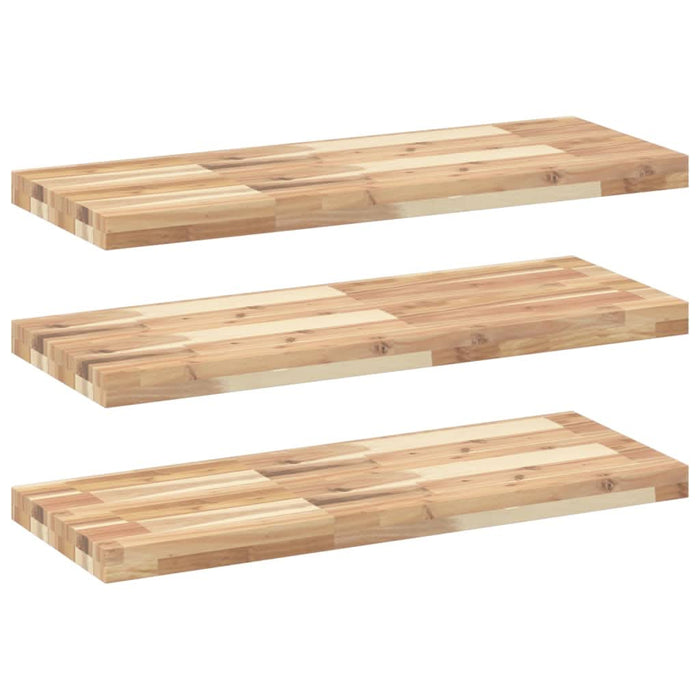 Rafturi suspendate 3 buc. 100x30x4cm lemn masiv acacia netratat WALTI