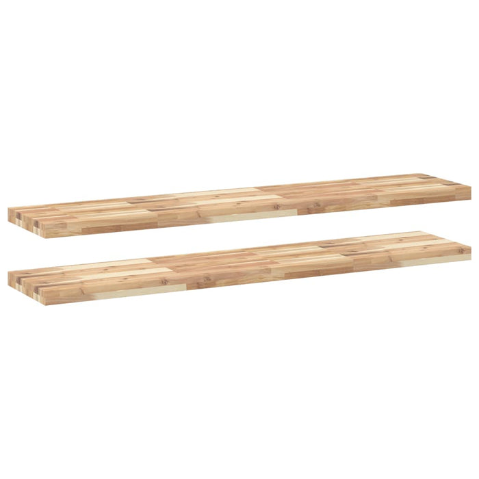 Rafturi suspendate 2 buc. 120x30x4cm lemn masiv acacia netratat WALTI