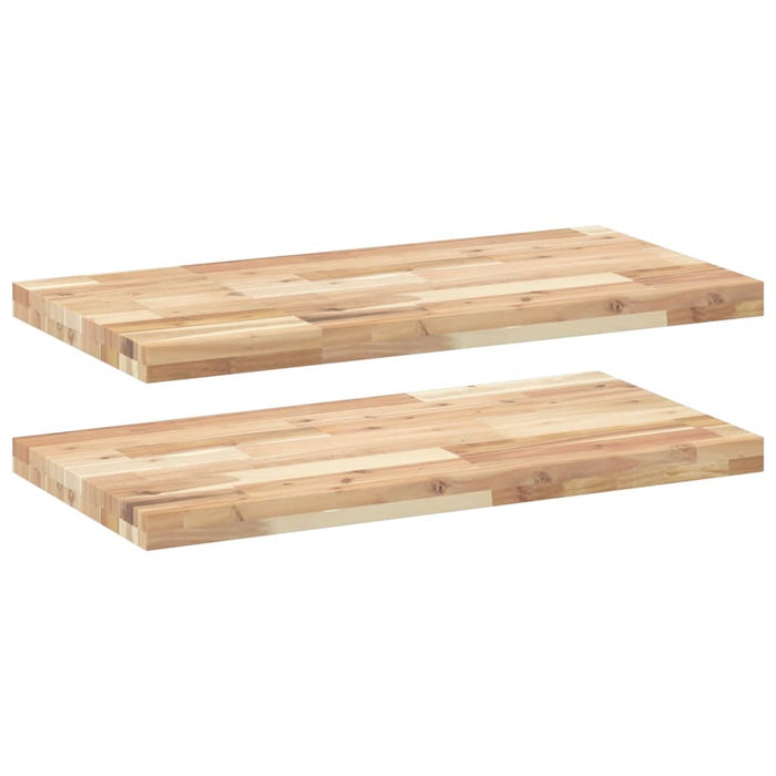 Rafturi suspendate 2 buc. 60x40x4 cm lemn masiv acacia netratat - WALTI WALTI