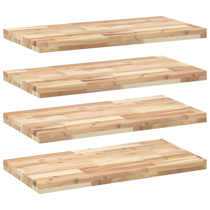 Rafturi suspendate 4 buc. 60x40x4 cm lemn masiv acacia netratat - WALTI WALTI