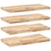 Rafturi suspendate 4 buc. 60x40x4 cm lemn masiv acacia netratat - WALTI WALTI