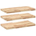 Rafturi suspendate 3 buc. 80x40x4 cm lemn masiv acacia netratat - WALTI WALTI
