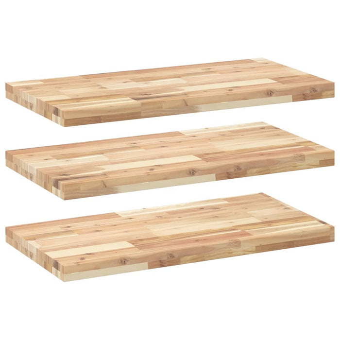 Rafturi suspendate 3 buc. 100x40x4cm lemn masiv acacia netratat WALTI