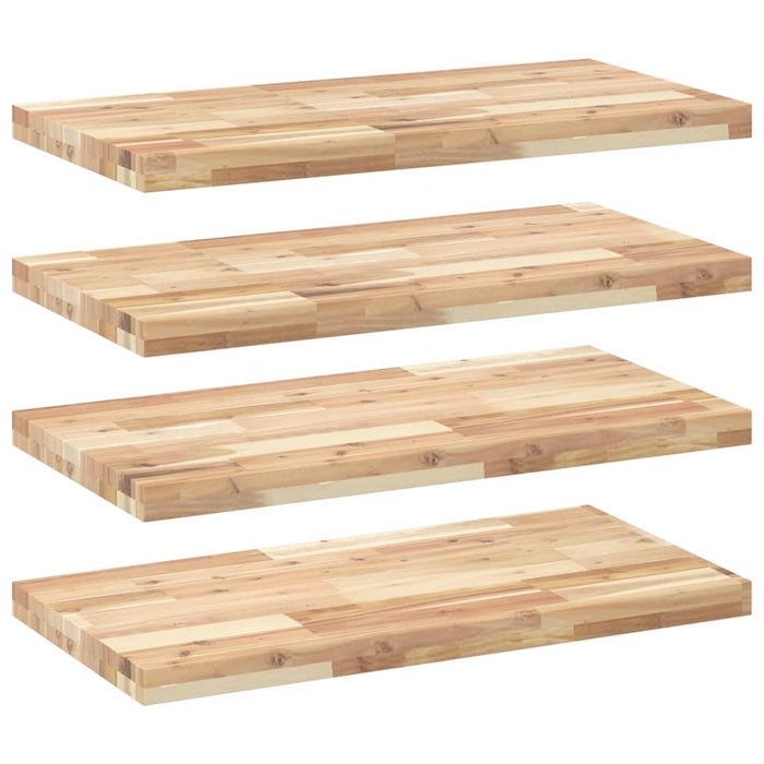 Rafturi plutitoare 4 buc. 100x40x4cm lemn masiv acacia netratat - WALTI WALTI