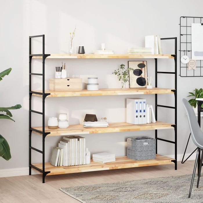 Rafturi plutitoare 3 buc. 120x40x4cm lemn masiv acacia netratat WALTI