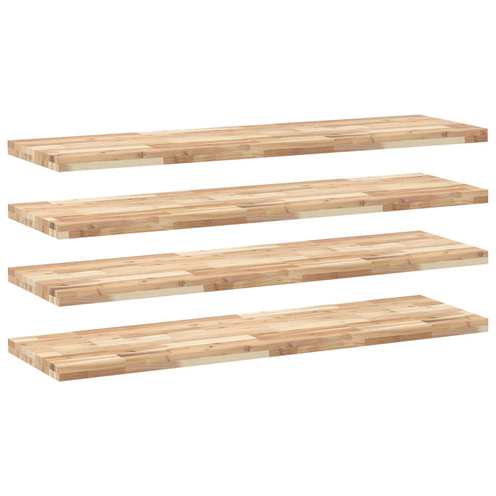 Rafturi plutitoare 4 buc. 120x40x4cm lemn masiv acacia netratat WALTI