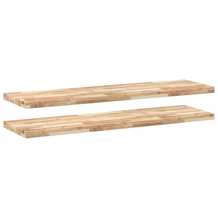 Rafturi suspendate 2 buc. 160x40x4cm lemn masiv acacia netratat - WALTI WALTI