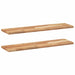 Rafturi suspendate 2 buc. 80x20x2 cm lemn masiv acacia netratat - WALTI WALTI