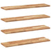 Rafturi suspendate 4 buc. 80x20x2 cm lemn masiv acacia netratat - WALTI WALTI