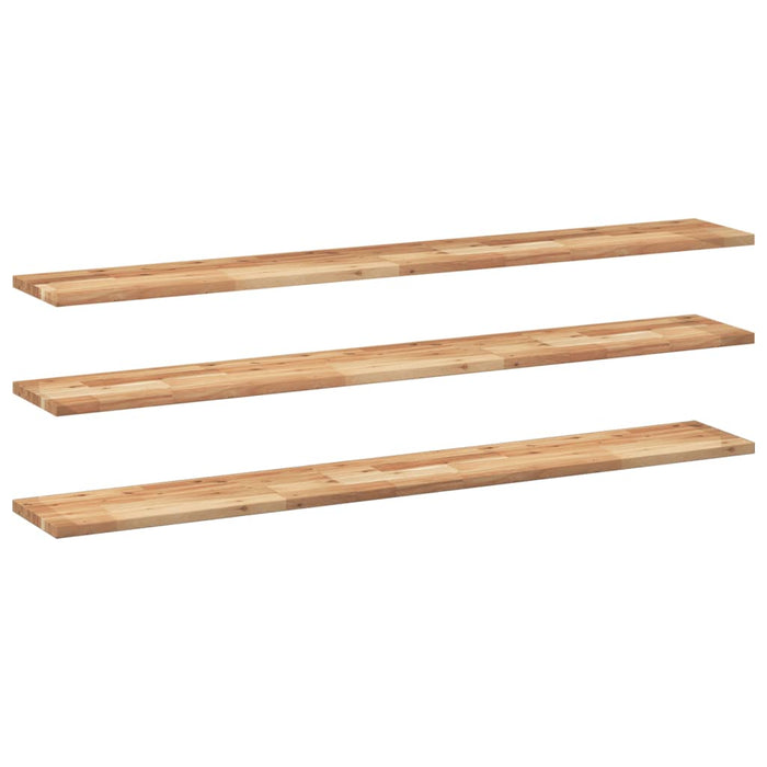 Rafturi suspendate 3 buc. 120x20x2cm lemn masiv acacia netratat - WALTI WALTI