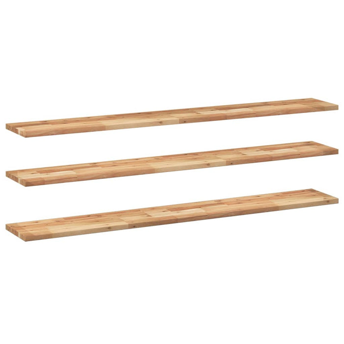 Rafturi suspendate 3 buc. 140x20x2cm lemn masiv acacia netratat - WALTI WALTI